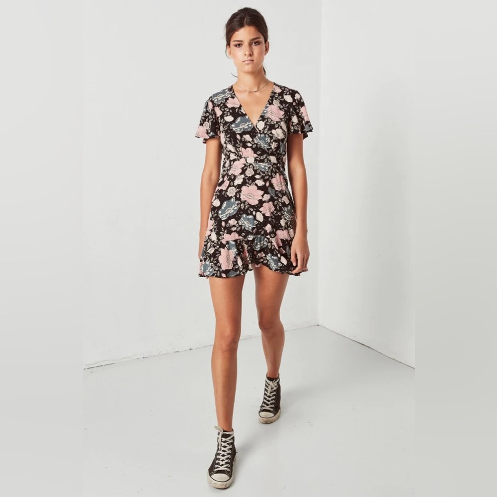 Winona Faux Wrap Mini Dress, Sz S 💓 Spell Designs